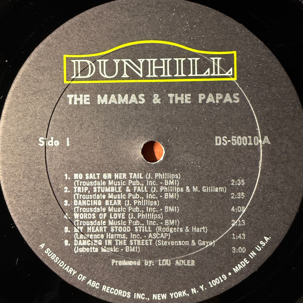 The Mamas & The Papas – The Mamas & The Papas (США 1966г.)Т