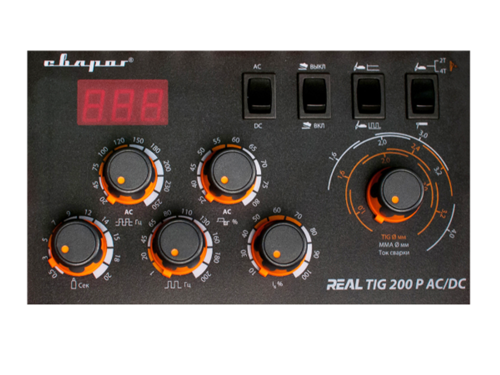Аппарат аргонодуговой сварки Сварог REAL TIG 200 P AC/DC (E20101)