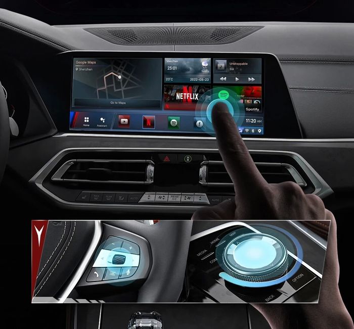 Мультимедиа блок для BMW 2019+ со штатным беспроводным CarPlay - Kuberg AI-990 на Android 10, 4G SIM-слот, простое подключение