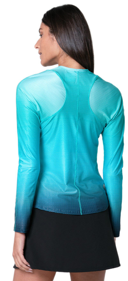 Женская теннисная футболка с длинным рукавом Lucky in Love In It To Win It Long Sleeve - aquamarine