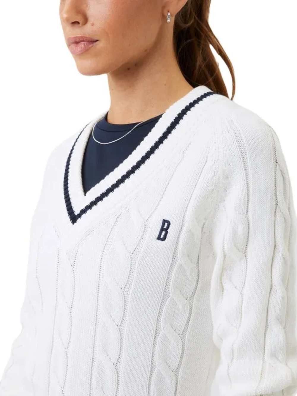 Женская теннисная куртка Bj_rn Borg Ace Jumper - egret