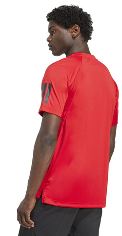 Мужская теннисная футболка Adidas Club 3-Stripes - better scarlet red
