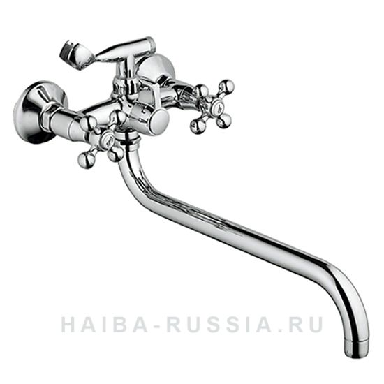 Смеситель ванна HAIBA 2619-2 длинный излив