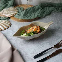 Блюдо овальное 28,5*10,5 см h6,5 см 350 мл для закусок Pearl Leaf Frutti di Mare P.L. [4]