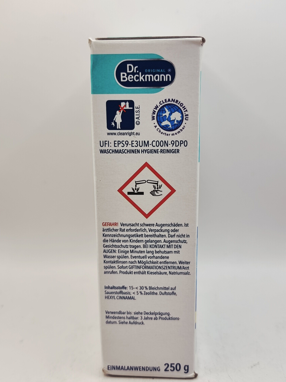 Порошок для очистки стиральных машин Dr. Beckmann 250 г (Германия)