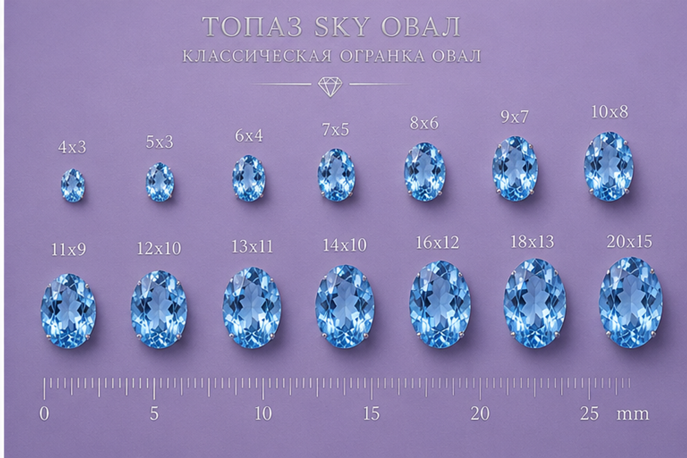 Топаз Sky Овал