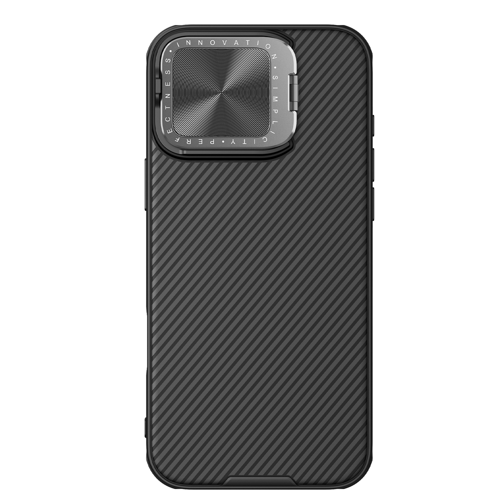 Чехол с металлической откидной крышкой для камеры от Nillkin на смартфон iPhone 16 Pro Max, серия CamShield Prop Case