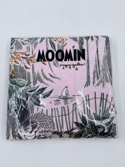 Салфетки бумажные Moomin, Тоска Муми-тролля, светло-розового цвета 24х24 см, 20 салфеток (из Финляндии)