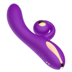 Фиолетовый вибратор-кролик 18,6см с функцией вращения Secwell Bean Sprout Twisting Vibration G-spot Massager Purple SW3052