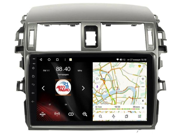 Магнитола для Toyota Corolla E150 2007-2012 (большая рамка) - Vaycar VA77-0063 на Android 13, Быстрая, 4G SIM-слот