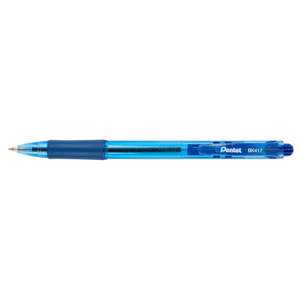 Ручка шариковая автоматическая Pentel Fine Line ⌀0.7 мм, 12 шт, BK417-C цвет чернил: синий