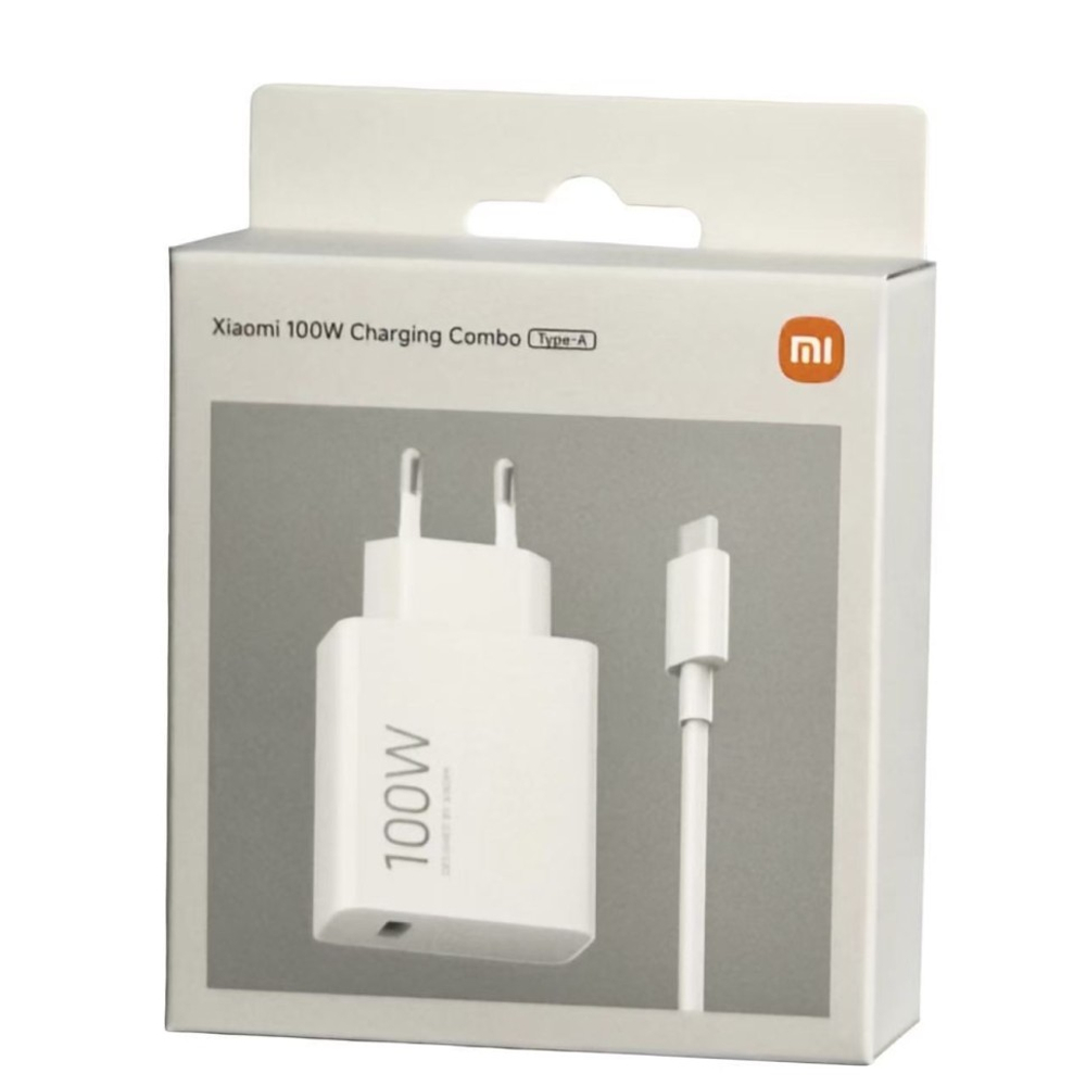 Сетевое зарядное устройство Xiaomi MI 1USB 100W с кабелем Type-C (MDY-19-ER) белое
