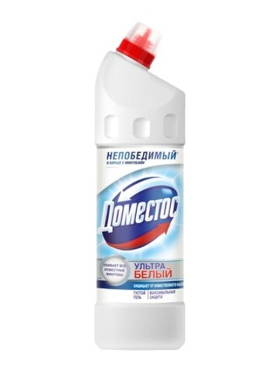 Средство для уборки туалета 1л DOMESTOS "Ультра Белый", 468421