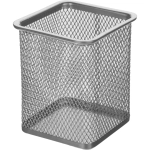 Подставка-стакан для канцелярских принадлежностей Attache серебристая 8x8x10 см