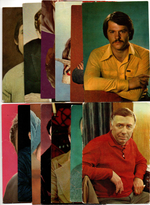 №117 Открытки Артисты и актёры СССР 1970–1980-е г. 25 штук. Цветные, чистые, без повторов
