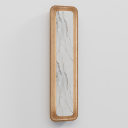 Бра из натурального ясеня и мрамора Sapo на светлом фоне