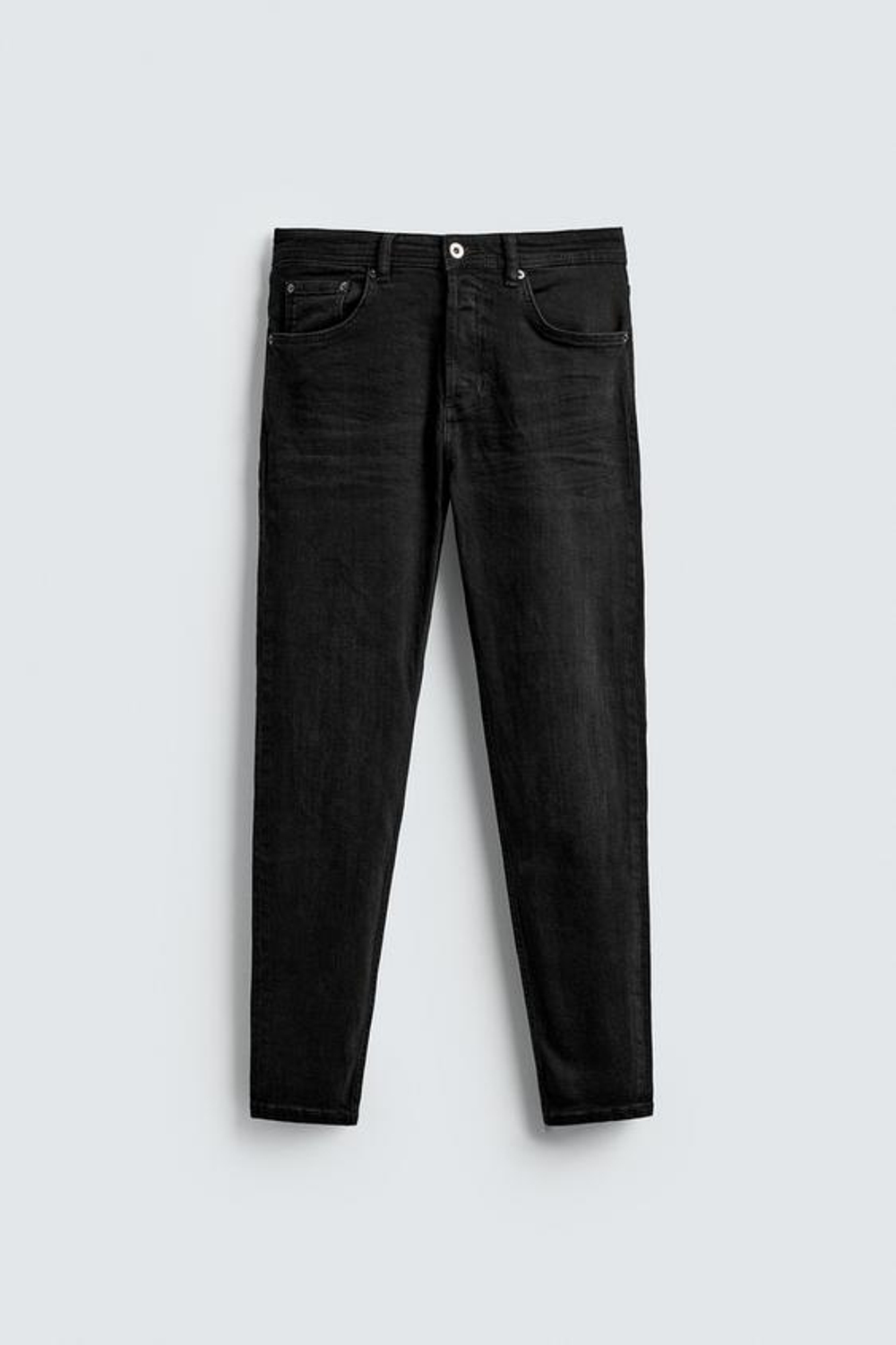 ZARA УКОРОЧЕННЫЕ ДЖИНСЫ SKINNY, ЧЕРНЫЙ