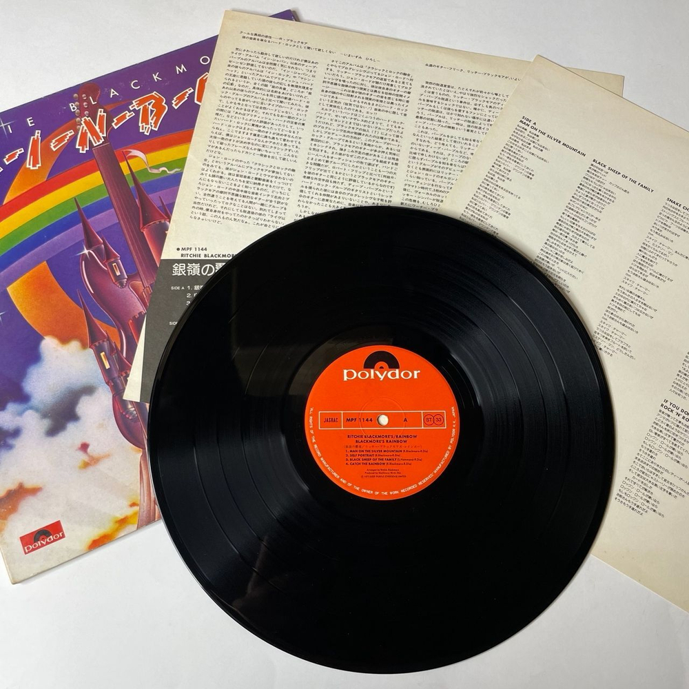 Винтажная виниловая пластинка LP Rainbow Ritchie Blackmore's (Japan 1978) (No Obi) Sixteenth Century Greensleeves