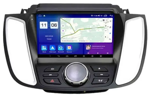 Магнитола для Ford Kuga 2 2017-2019 (SYNC 3) - Parafar PF262-9LUX3RN2K на Android 13, Быстрая, QLED+2K, CarPlay, 4G SIM-слот