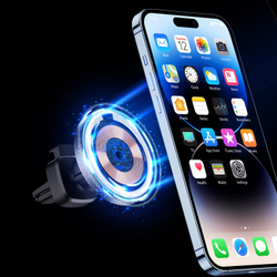 Магнитное беспроводное автомобильное зарядное устройство V2 Wireless Car Charger 15W, Duzzona