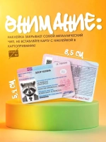 Наклейки на банковскую карту "Енот KURWA"