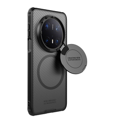 Чехол прозрачный тонированный (Transparent Black) от Nillkin с металлической крышкой и MagSafe на Huawei Mate 70 Pro/70 Pro+, серия CamShield Prop Magnetic Case