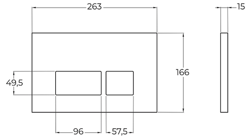 Клавиша смыва BelBagno BB042BL Белая глянцевая