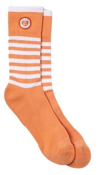 Теннисные носки Lacoste SPORT Roland Garros Edition Striped Socks 1P - orange/white