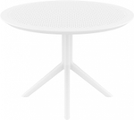 Стол пластиковый обеденный Siesta Contract Sky Table Ø105, белый