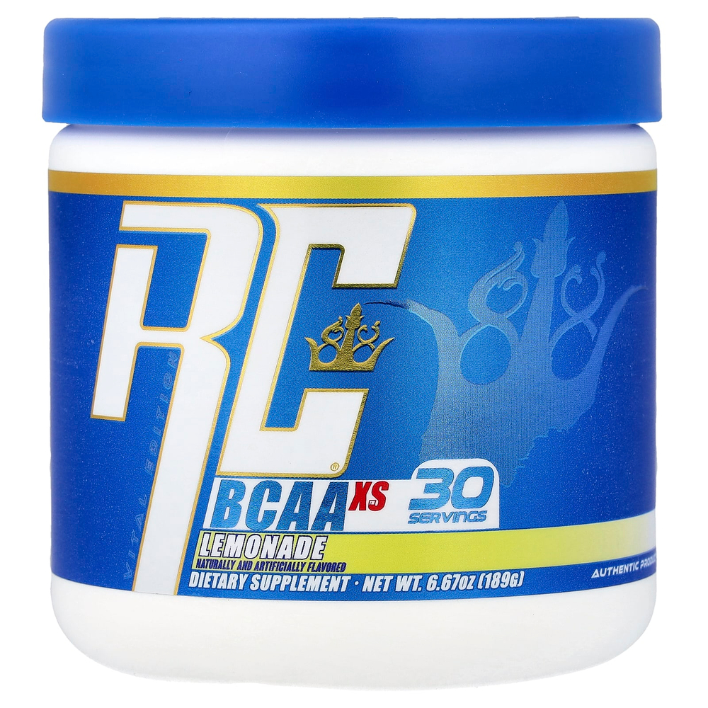 Ronnie Coleman, Vital Edition, BCAA XS, добавка со вкусом лимонада, 189 г (6,67 унции)