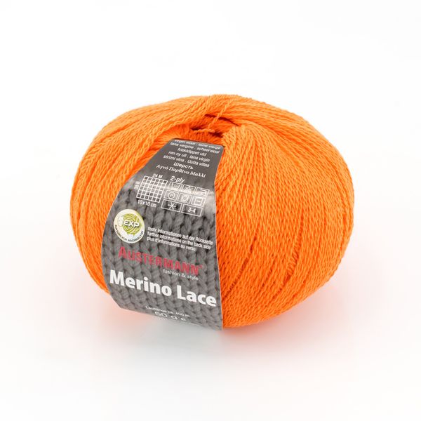 Пряжа Austermann (Аустерманн) Merino Lace EXP / уп.5 мот. по 50 г, 400м, оранжевый