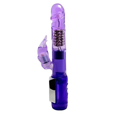 Фиолетовый вибратор-ротатор Passionate Baron - 22 см. (Цвет: фиолетовый)