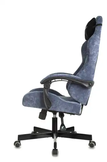 Кресло игровое Knight Terminator синий Light-27 крестов. металл