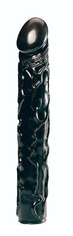 Чёрный фаллоимитатор BIG BONANZA 13 BLACK BUTT PLUG - 33 см. (Цвет: черный)