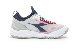Мужские кроссовки теннисные Diadora Speed Blushield Fly 4 + AG - белый