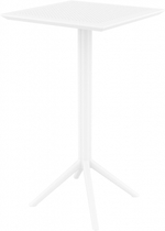 Стол пластиковый барный складной Siesta Contract Sky Folding Bar Table 60, белый