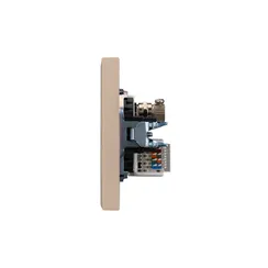 Розетка TV+RJ45 Cat 6 KRANZ Miele Strong Шелк KR-78-0722-8