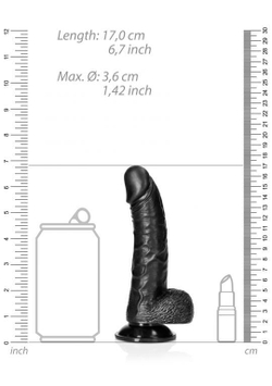 Фалоимитатор Curved Realistic Dildo Balls Suction Cup - 6''/ 15,5 cm