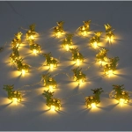 Гирлянда для дома «Золотой олень» 4м 20 ламп LED, 6*4 см прозр.пров.,1 реж, IP-20, Теплый белый (возможность соединения)
