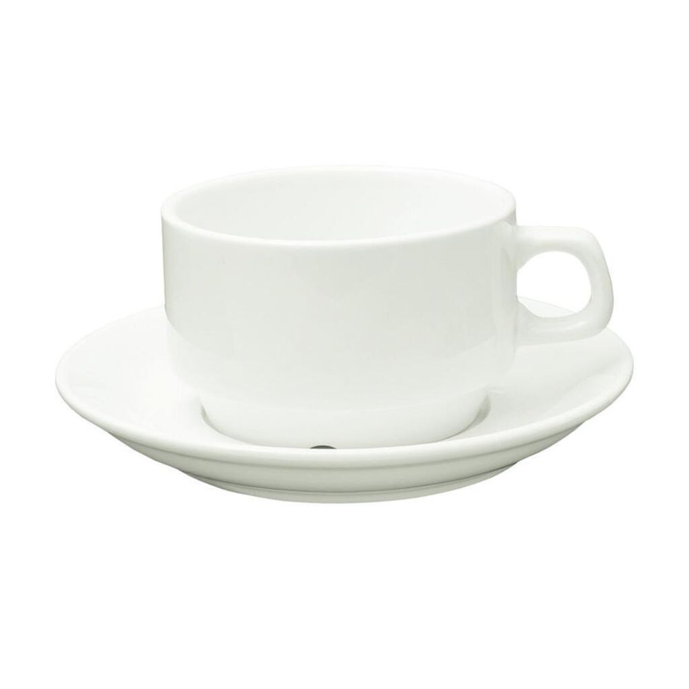 Кофейная пара 100 мл белая d 7,5 см h4,5 см фарфор Stackable P.L. Proff Cuisine [6]
