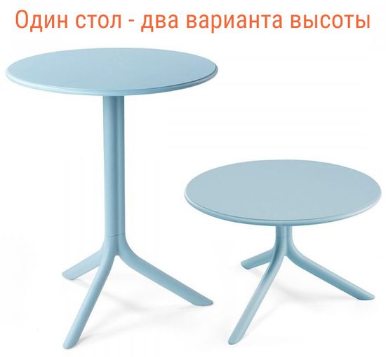 Стол пластиковый обеденный Spritz + Spritz Mini Nardi, цвет голубой