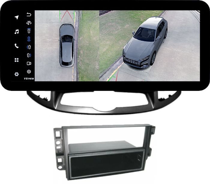 Магнитола для Chevrolet Captiva 2011-2015 (перенос БК вниз) - Teyes LUX ONE 360 монитор 12.3" 2K QLED на Android 10, Быстрая, CarPlay, 4G SIM-слот, 4 камеры в комплекте