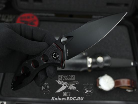 Складной нож НОКС Варан (Black Red) 335-708406 c клинком из стали D2, рукоять G10