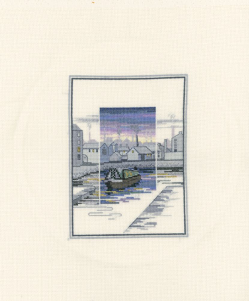 Набор для вышивания нитками Derwentwater Designs, Canal Wharf, 20х14 см