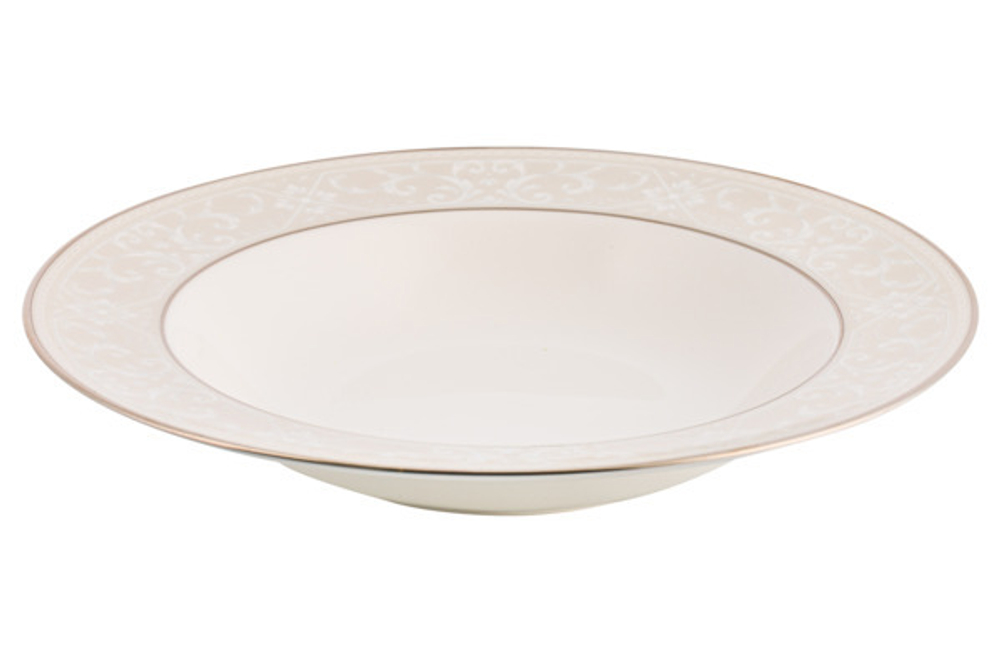 Тарелка суповая 21см Noritake Монтвейл платиновая