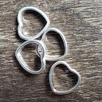 Бусина-рамка Сердце 10 х 9,5 мм Сильвер, 1 шт.