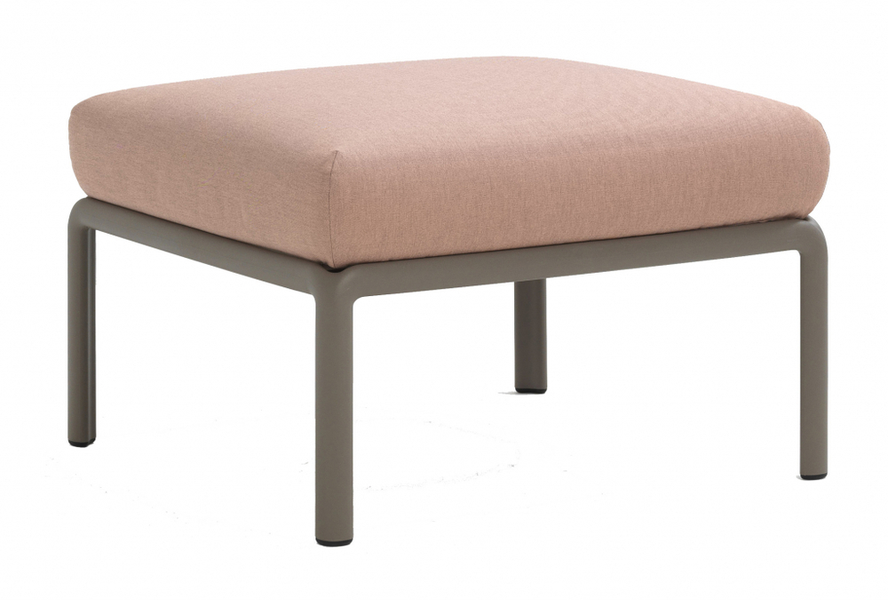 Пуф пластиковый с подушкой Nardi Komodo Pouf, тортора, розовый