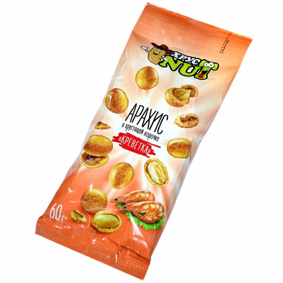 Арахис в корочке "Креветка" ХрустNUT 50г (30шт)