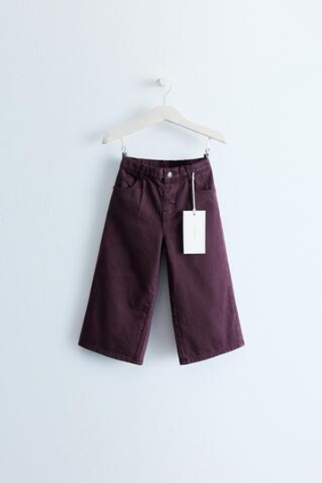 ZARA TIMELESS — БРЮКИ WIDE LEG ИЗ САРЖИ, ЛИЛОВЫЙ