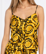 шелковый топ Versace - желтый(AUD05060 A232999)